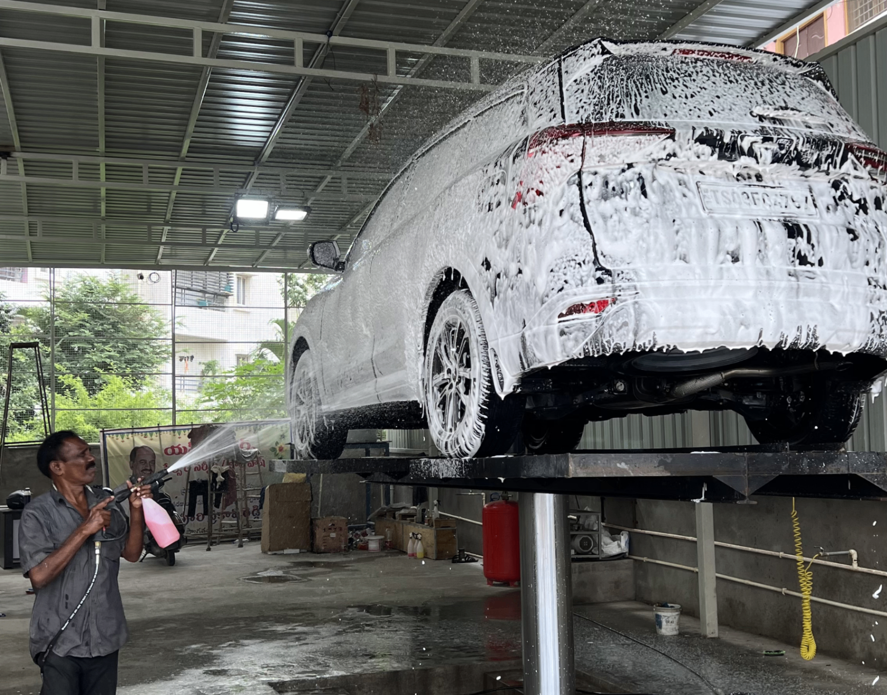 Premium foam car wash